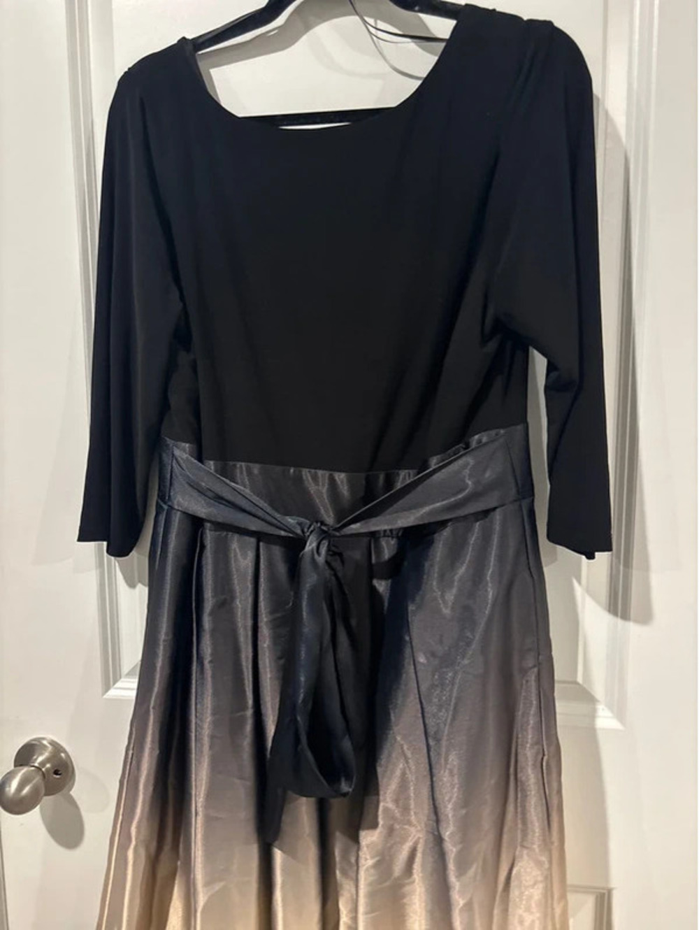 Long Satin Ombre Dress - Picture 5 of 13